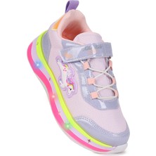 Kiko Kids  Venzo Unicorn Işıklı Cırtlı Kız Çocuk Spor Ayakkabı