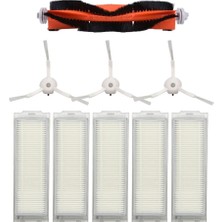 İcanpares Xiaomi Uyumlu Vacuum Mop 2 Lite Mjstl, Vacuum Mop 2 Pro MJST1SHW Robot Süpürge Ana Fırça, Hepa Filtre X5, Yan Fırça X3