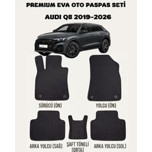 Feyza Oto Audi Q8 Serisi 2019 - 2026 Arası Araca Özel Premium Eva Paspas Takımı 2 Yıl Garantili Araca Birebir Uyumlu Kalıplar