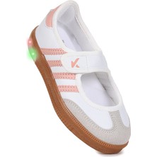Kiko Kids  Renna Günlük Cırtlı Işıklı Kız Çocuk Babet Spor Ayakkabı