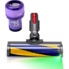 İcanpares Dyson Uyumlu V12 Detect Slim Süpürge Ledli Süpürücü Başlık ve Hepa Filtre Seti