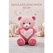 Farbu Oyuncak Kalpli Pembe Peluş Ayı 50CM Sevimli Konforlu: Peluş Uyku Yastığı ve Sarılma Arkadaşı Dekoratif Oyuncak