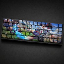 Silabor Özel Lol All-Star Akali 68 Tuş Pbt Cherry Profil Boya Süblimasyon Yan Baskılı Mekanik Klavye Keycaps Seti