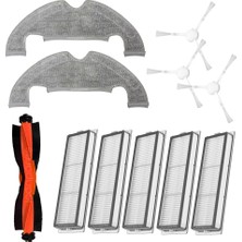 İcanpares Xiaomi Uyumlu X10 B102GL Robot Süpürge Ana Fırça, Hepa Filtre X5, Yan Fırça X3, Mop Bezi X2