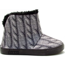 Sanbe Unisex Çocuk Boğazlı Patik Panduf Gri SNB106P131