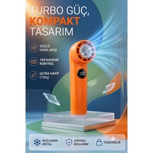 Tarçın Y19S Turbo Fan Şarjlı Mini Vantilatör 199 Kademeli Dijital Göstergeli Sessiz El Fanı