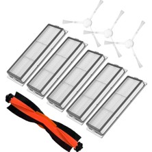İcanpares Xiaomi Uyumlu S20+ Plus, X10 B102GL, X10+ B101GL, S10+ B105, X20+, X20 Plus Robot Süpürge Ana Fırça, Hepa Filtre X5, Yan Fırça X3