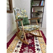 Asedia Trend Yeşil Retro Sallanan Sandalye Dinlenme Emzirme Baba Tv Okuma Koltuğu Berjer