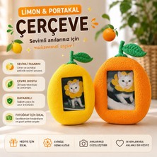 Emas Design Limon & Portakal Temalı Mini Fotoğraf Çerçevesi – Meyve Tasarımlı Dekoratif Çerçeve