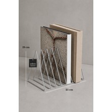 Edora Home Mat Gümüş Masa Üstü Kitap Düzenleyici Ofis Salon Organizer