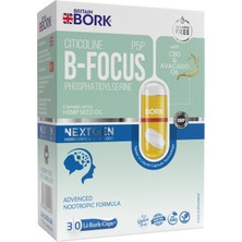 Bork Swiss Natural B Focus 30 Likit Kapsül – Sitikolin İçeren Takviye Edici Gıda