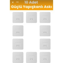 Edora Home Yedek 10 Adet Yapışkanlı Sticker Kendinden Yapışkanlı Kancalı Yapışkan banyo rafı Su Geçirmez Askı 30, one size