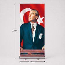 Arte Display Atatürk Poster Baskılı Roll Up Banner 100X200CM No:1