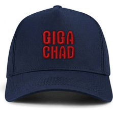 PataCute Gıga Chad Lacivert Yüksek Profil Baseball Şapka