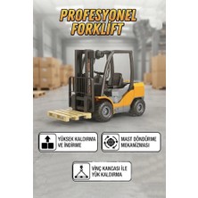 Farbu Oyuncak Işıklı Sesli Full Fonksiyon Iş Makinası Oyuncak Büyük Forklift
