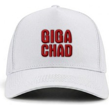PataCute Gıga Chad Beyaz Yüksek Profil Baseball Şapka