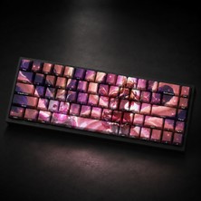 Silabor Özel Lol Star Guardian Ahri 68 Tuş Pbt Cherry Profil Boya Süblimasyonlu Mekanik Klavye Keycaps Seti