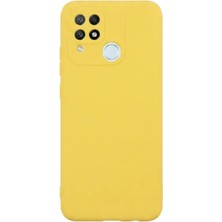 Camkapak Aksesuar Redmi 10 C Sarı Silikon Kılıf Modeli