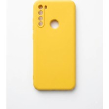 Camkapak Aksesuar Redmi Note 8 Sarı 2 Silikon  Kılıf Modeli