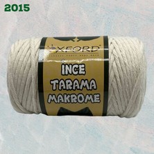 Oxford İplik Tarama Makrome 3 mm - 2015 Açık Ekru