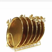 Edora Home 3 lü Metal Gold Tabak Düzenleyicisi