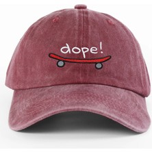 PataCute Dope Bordo Yıkamalı Şapka