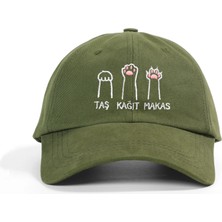 PataCute Taş Kağıt Makas Yeşil Soft Baseball Şapka