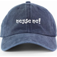 PataCute Neyse Ne Mavi Yıkamalı Şapka