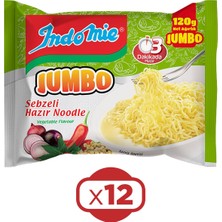 Indomie Noodle Jumbo 120 gr Sebzeli x 12 Adet