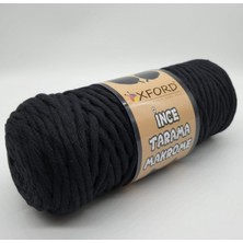 Oxford İplik Tarama Makrome 3 mm -022 Siyah