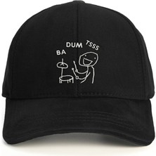 PataCute Ba Dum Tss Baterist Siyah Baseball Şapka