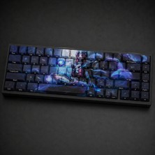 Silabor Özel Lol Snow Moon Ahri 68 Tuş Pbt Cherry Profil Boya Süblimasyon Yan Baskılı Mekanik Klavye Keycaps Seti