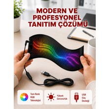 Beruflic Rgb Kayar Yazılı LED Reklam Ekranı – USB Bağlantılı Esnek Tasarım