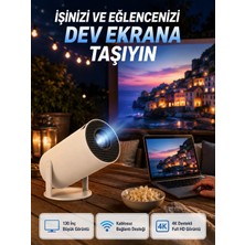 Beruflic Full Hd 4K Destekli Akıllı Projeksiyon – 130 Inç Ekran, Uzun Ömürlü Ampul ve Çoklu Giriş
