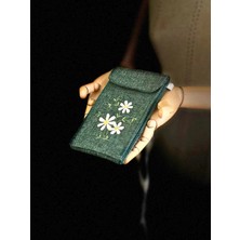 Ggart Handmade Meadov Nakış Işlemeli Keten Telefon Çantası, Telefon Kılıfı V8