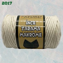 Oxford İplik Tarama Makrome 3 mm - 2017 Koyu Ekru