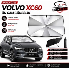 OtoÇizgi Volvo XC60 Şemsiye Tip Ön Cam Güneşliği Katlanabilir Uv Korumalı Araç Cam Güneşlik