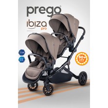 Prego Ibiza Pro Ikiz Bebek Arabası Uv Tenteli -Yağmurluk-Ayak Örtüsü- Yeni Seri