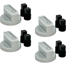 YFS Arçelik Ile Uyumlu Ocd T 601-1 Eg Gazlı Ocak Düğmesi Takımı – 4’lü Inox Çizgili