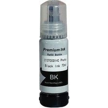 Xplus Epson L7160 L7180 Uyumlu Ecotank 106 Muadil Fotoğraf Siyahı Mürekkep 70 ml (C13T00R140)