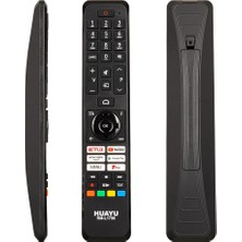 YFS Vestel Ile Uyumlu 75UT9740 Netflix-Youtube-Prime Video-Google Play- Menu-Tv3 Play Tuşlu LED Tv Kumanda