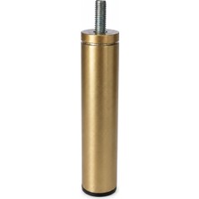 Badem10 Metal Ayak Mat Gold 12 cm 1 Adet Mobilya Baza Sehpa Dolap Masa Ayağı M8 Civatalı Modern Tasarım
