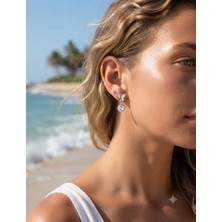 Tılsım Accesories Çelik Küpe Sılver Taşlı Kelebek
