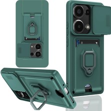Eco Port Xiaomi Redmi Note 13 Pro 4g Kılıf Zuma Kartvizitli Yüzüklü Silikon - Yeşil - Yeşil