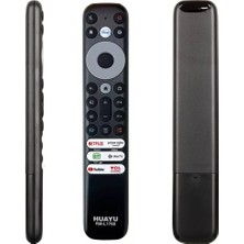 YFS Tcl Ile Uyumlu RC902V Rmr1 Netflix-Prime Video-Guard-Media-Youtube Tuşlu Ses Komutsuz LCD LED Tv Kumandası