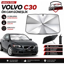 OtoÇizgi Volvo C30 Şemsiye Tip Ön Cam Güneşliği Katlanabilir Uv Korumalı Araç Cam Güneşlik