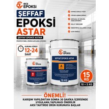 ECS Şeffaf Epoksi Astar 10+5 kg Zemin Astarı Beton Seramik Şap Için Profesyonel Epoksi Astar