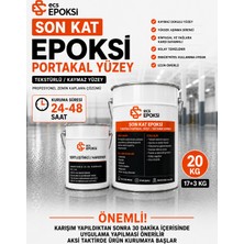 ECS Epoksi Zemin Boyası Son Kat 20 kg (17+3 Kg) Portakal Yüzey Zemin Kaplama