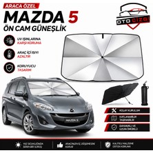 OtoÇizgi Mazda 5 Şemsiye Tip Ön Cam Güneşliği Katlanabilir Uv Korumalı Araç Cam Güneşlik