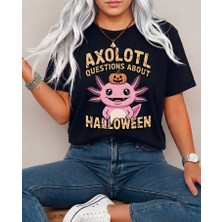 BarsDepo Axolotl Questions About Baskılı Tişört, Premıum Kalite Unisex Çocuk / Yetişkin